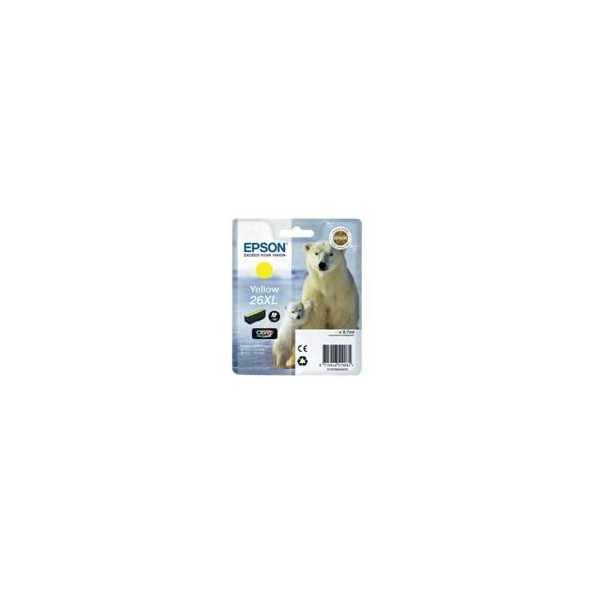 Cartucho tinta epson t263440 amarillo xl xp - 600 - 605 - 700 - 800 - oso polar