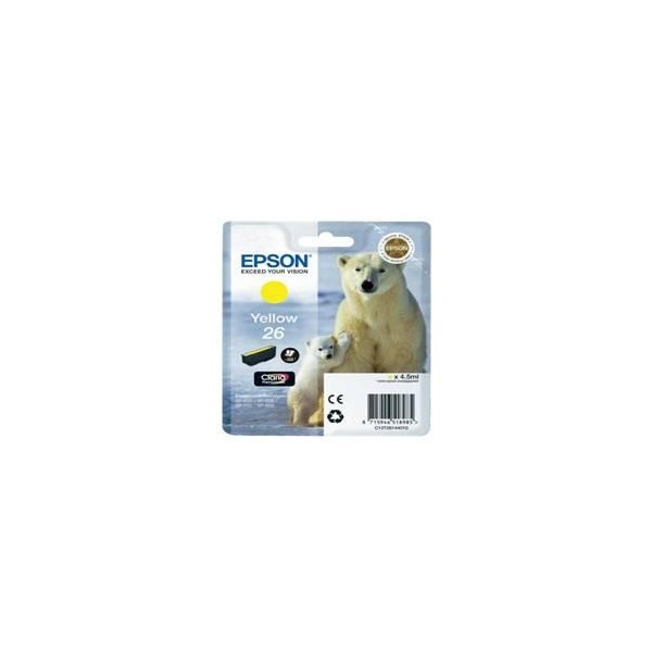 Cartucho tinta epson t261440 amarillo xp - 600 - 605 - 700 - 800 - oso polar