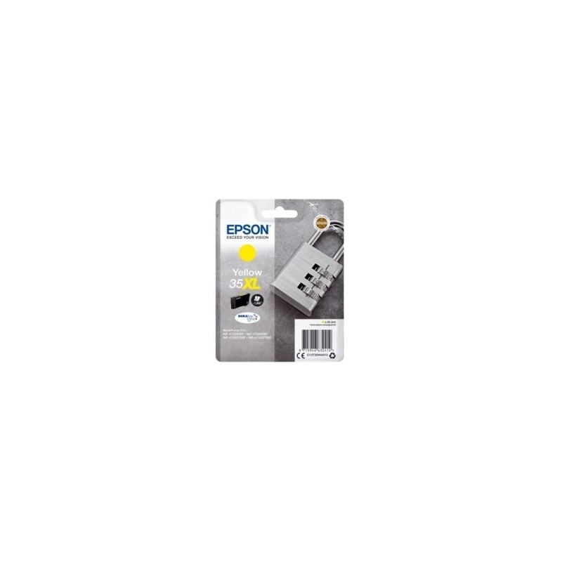 Cartucho tinta epson c13t35944010 amarillo xl durabrite ultra ink 35xl - 1900 paginas - candado