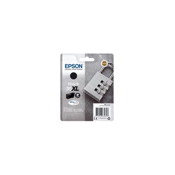 Cartucho tinta epson c13t35914010 negro 35xl - 2600 paginas - candado