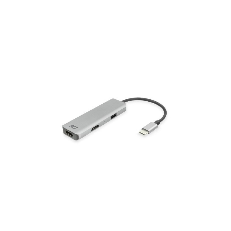 Adaptador usb - c a 2 hdmi 4k act connectivity