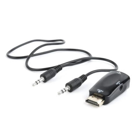 Gembird Adaptador HDMI a VGA y audio, negro