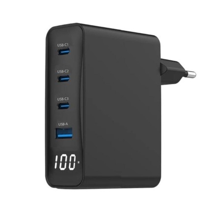 Gembird Cargador rápido USB GaN 4 P 100 W LCD