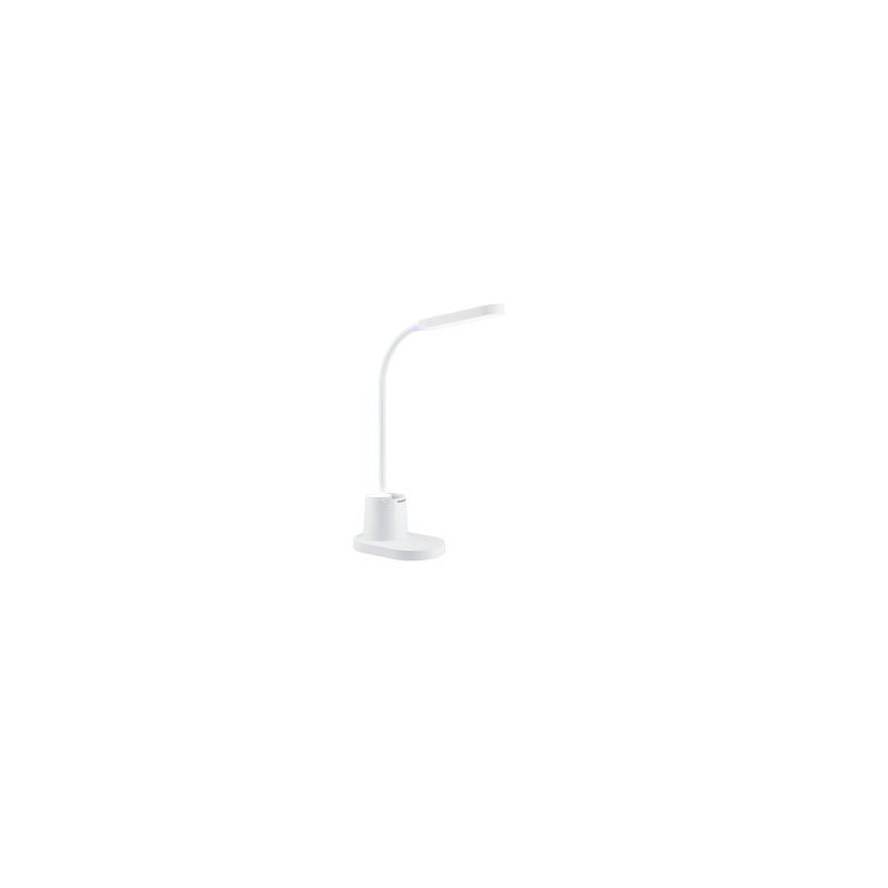 FLEXO DE ESCRITORIO PHILIPS BUCKET LED 7W BATERIA RECARGABLE 30-40-57K REGULABLE COLOR BLANCO MESA