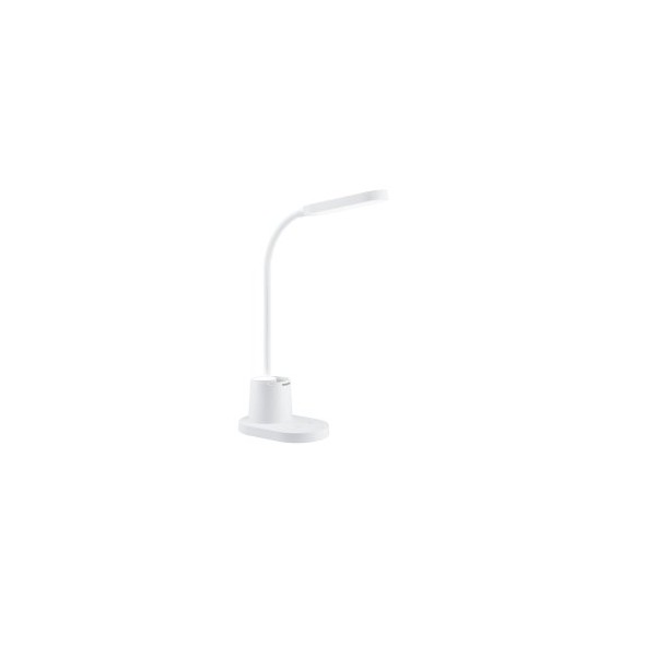 FLEXO DE ESCRITORIO PHILIPS BUCKET LED 7W BATERIA RECARGABLE 30-40-57K REGULABLE COLOR BLANCO MESA