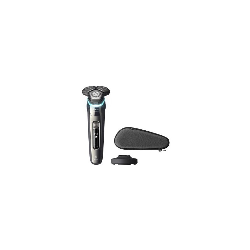 AFEITADORA PHILIPS S9974/35 3 CABEZALES FLEXIBLES USO EN HUMEDO Y SECO INALAMBRICA BASE DE CARGA