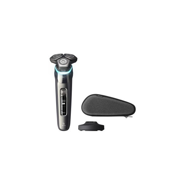 AFEITADORA PHILIPS S9974/35 3 CABEZALES FLEXIBLES USO EN HUMEDO Y SECO INALAMBRICA BASE DE CARGA