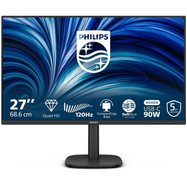 Monitor led 27 pulgadas philips 27b2u3601 - 00 ips - qhd - dp - hdmi - 120hz - 4ms - vesa 100x100