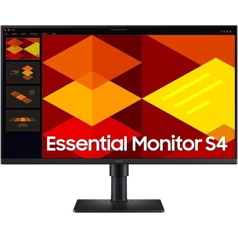 Monitor Profesional Samsung Essential Monitor S4 S27D400GAU/ 27″/ Full HD/ Regulable en altura/ Negro