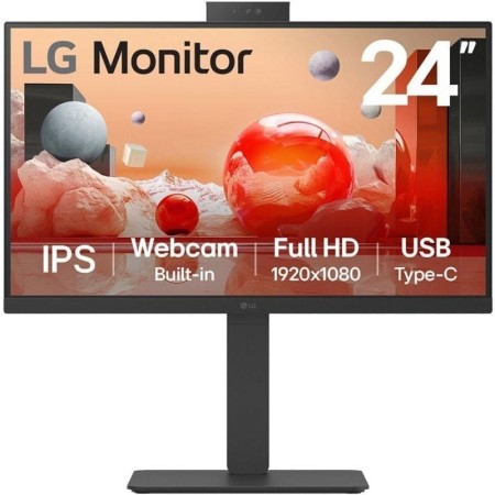 Monitor Profesional LG 24BA850-B 23.8″/ Full HD/ Webcam/ Multimedia/ Negro