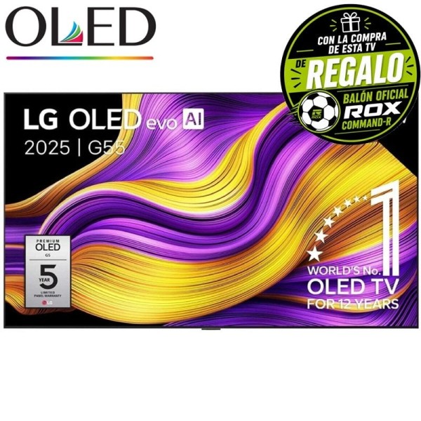 Televisor LG OLED Evo AI G5 OLED55G55LW 55″/ Ultra HD 4K/ Smart TV/ WiFi
