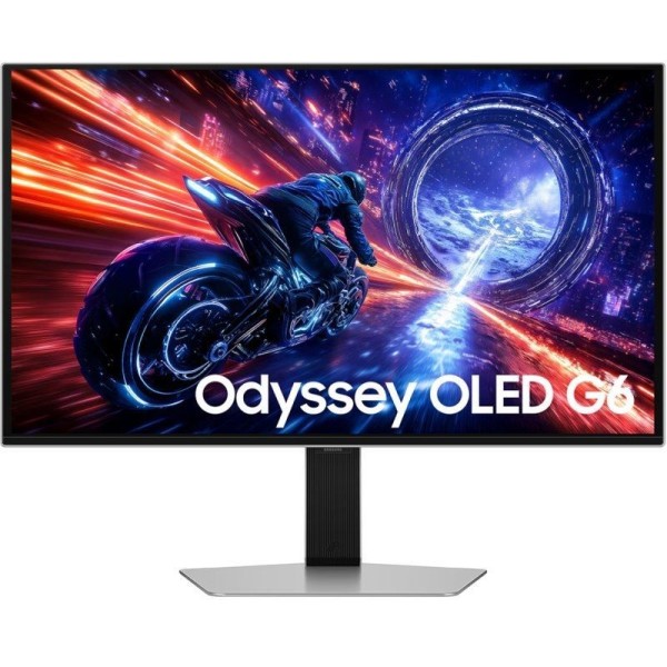 Monitor Gaming Samsung Odyssey OLED G6 G60SF S27FG602SU 27″/ QHD/ 0.03ms/ 500Hz/ QD-OLED/ Regulable en altura/ Plata