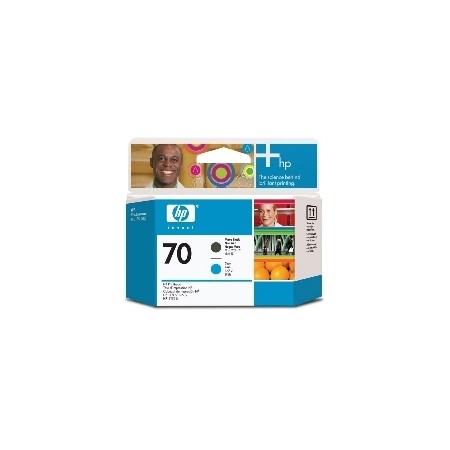 Cabezal impresion hp 70 c9404a cian - negro mate z2100 - z3100 - z3200