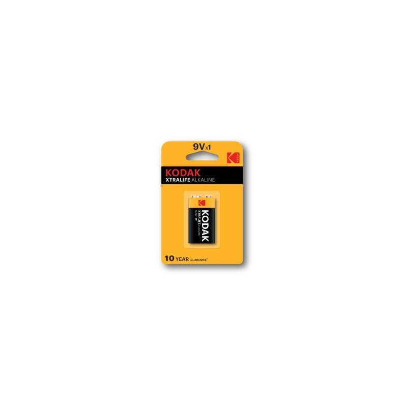 PILAS LR61 KODAK ALCALINA XTRALIFE 9V 1 UNIDAD (ecotasas incluidas)