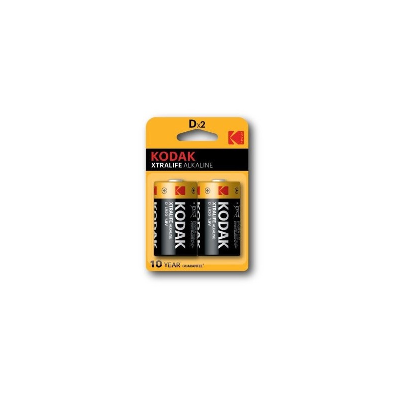 PILAS LR20 D KODAK ALCALINA XTRALIFE 2 UNIDADES (ecotasas incluidas)