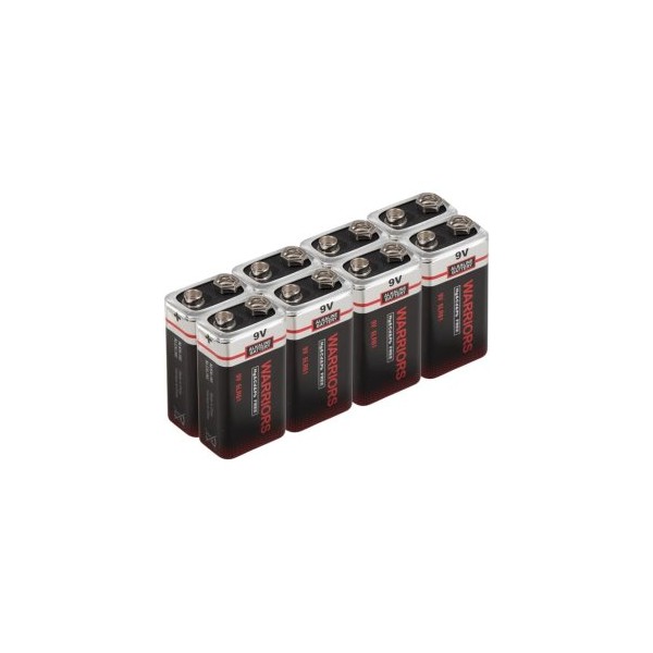 PILAS 6LR61 WARRIORS ALCALINA PACK DE 8 PILAS