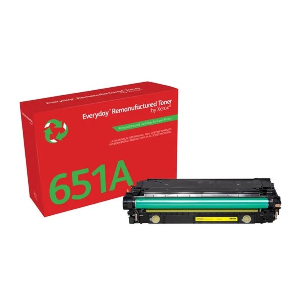 Toner xerox everyday compatible con hp lj m750 (ce342a - ce272a - ce742a) n 651a - 650a - 307a. amarillo