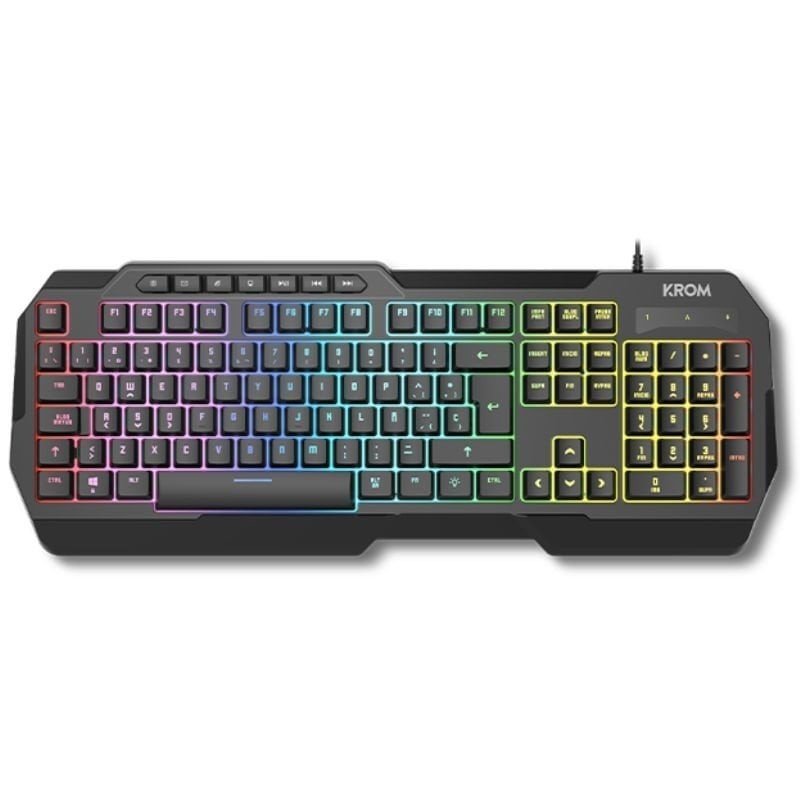 Pack Gaming Krom Kenta/ Teclado RGB + Ratón + Alfombrilla + Auriculares