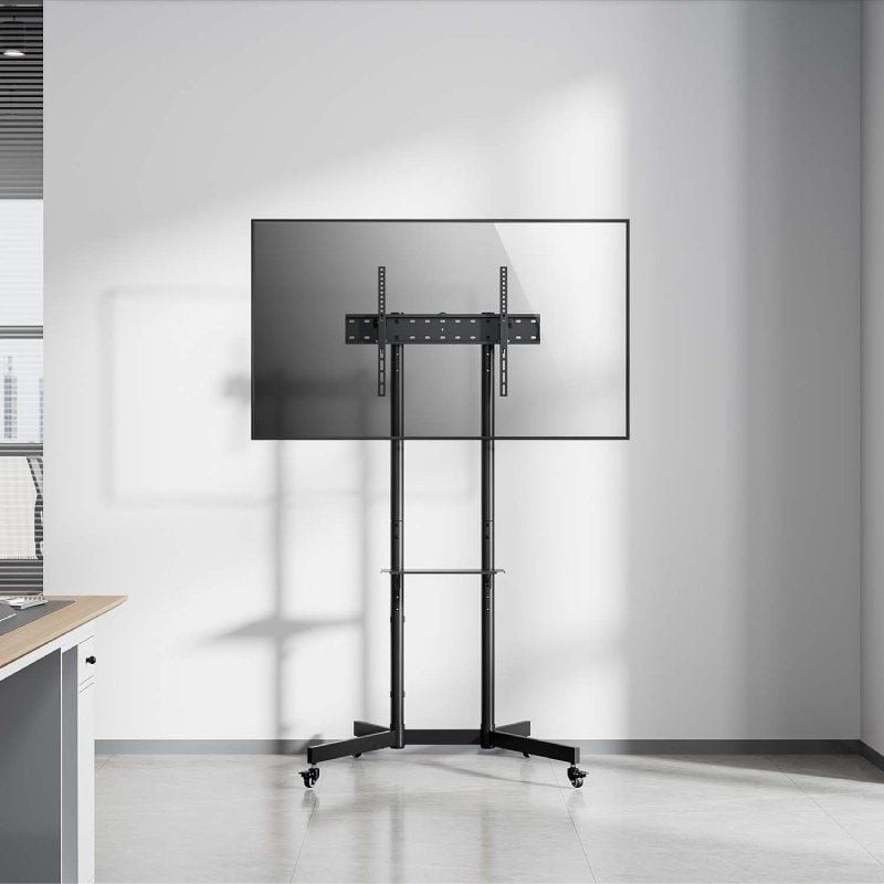 Soporte de Suelo Inclinable con Ruedas Aisens FT70TE-333 para TV 37″-70″/ hasta 45kg