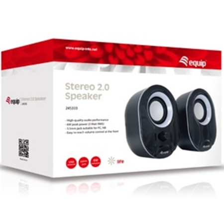 Altavoces equip life 2.0 245332 negro y rojo
