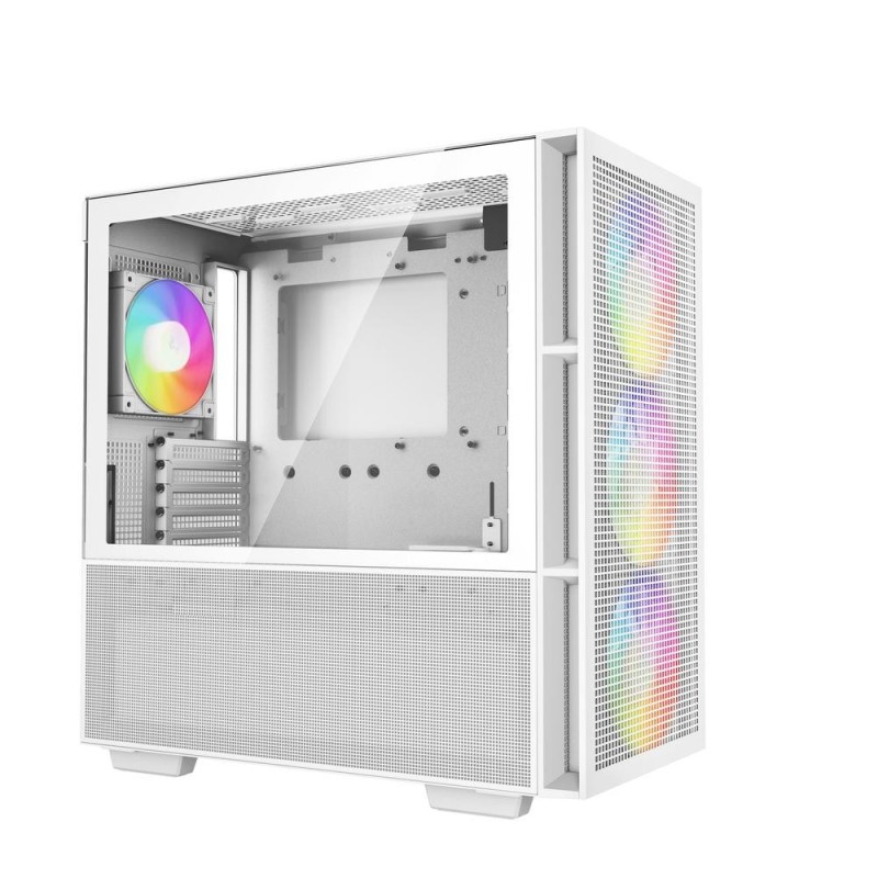 Caja ordenador gaming deepcool ch560 rgb e - atx cristal templado blanca