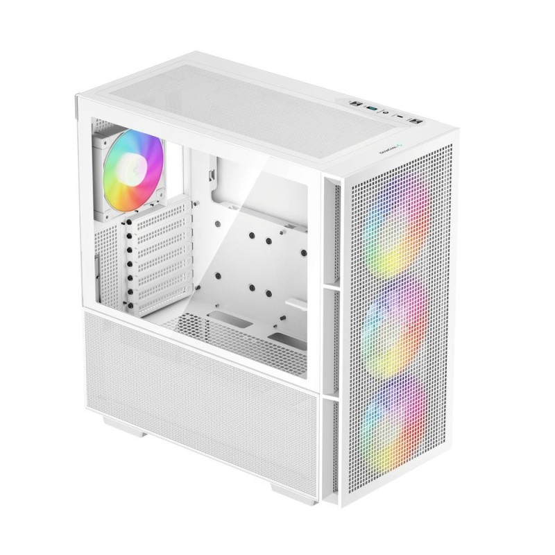 Caja ordenador gaming deepcool ch560 rgb e - atx cristal templado blanca