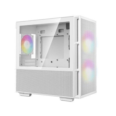 Caja ordenador gaming deepcool matx ch360 argb cristal templado blanca