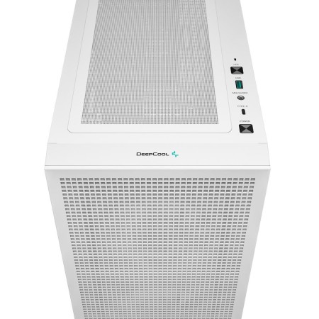 Caja ordenador gaming deepcool matx ch360 argb cristal templado blanca