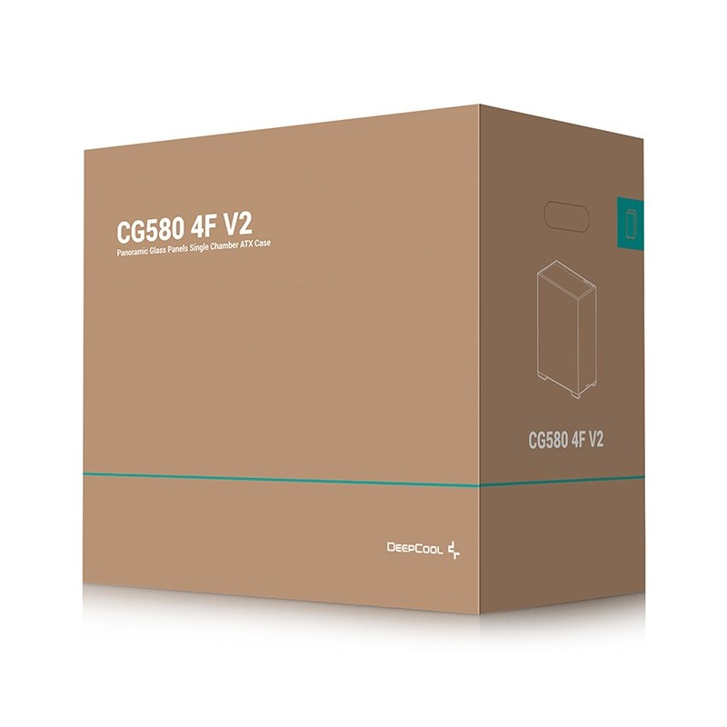 Caja ordenador gaming atx deepcool cg580v2 cristal templado negro