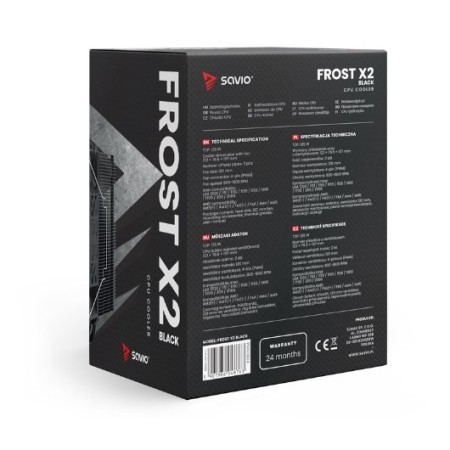 DISIPADOR CPU 125W SAVIO FROST X2 BLACK