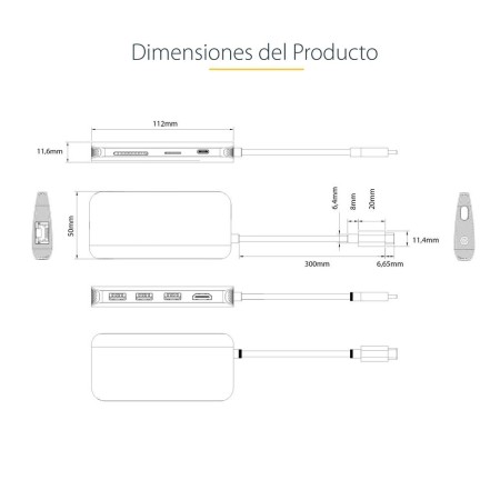 Docking station startech ubs tipo c 8 en 1