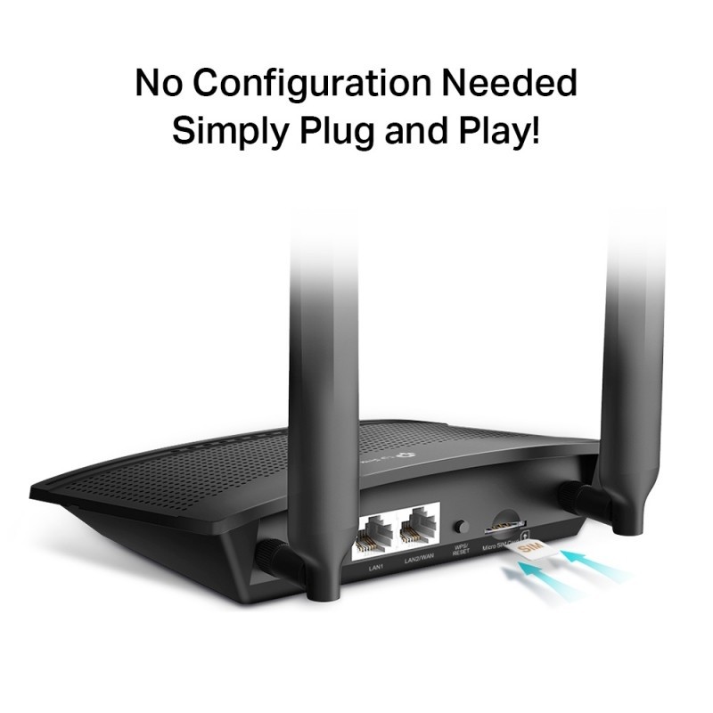 Router Inalámbrico 4G TP-Link TL-MR100 V2 300Mbps/ 2.4GHz/ 2 Antenas/ WiFi 802.11b/g/n