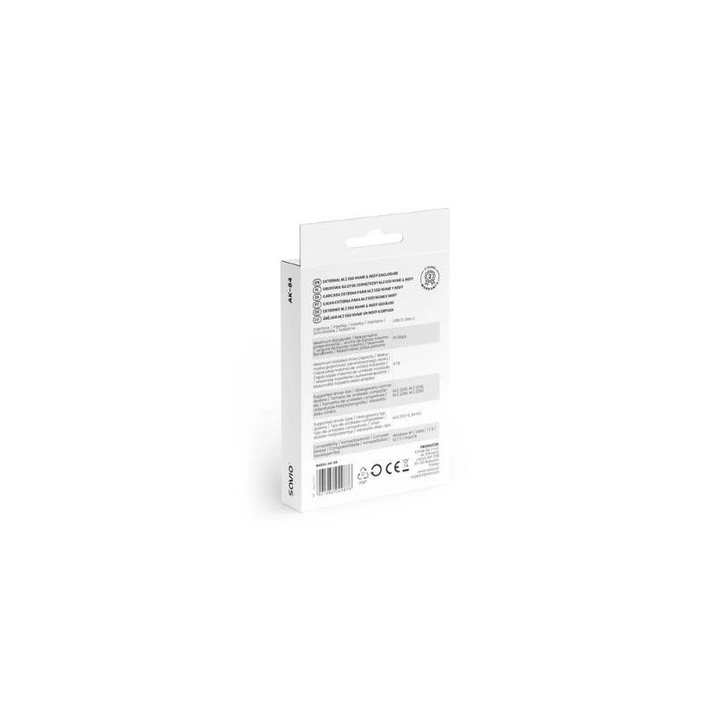 CAJA EXTERNA SAVIO SSD M.2 NVME-NGFF AK-84