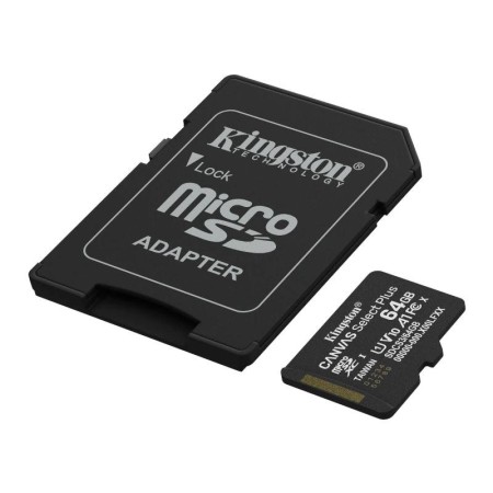 Tarjeta memoria micro sdxc 64gb kingston canvas select plus + adaptador sd