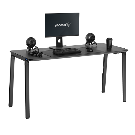 Phoenix horizon mesa escritorio gaming xl 150cm x 65cm luces rgb