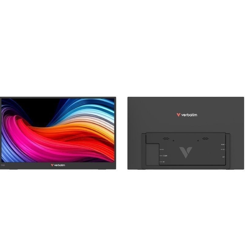 Monitor Portátil Verbatim Non-Touch Light 15.6″/ Full HD/ Multimedia/ Negro