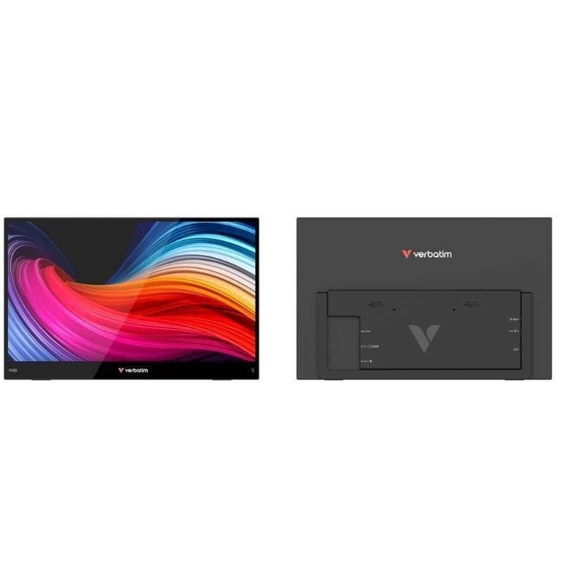 Monitor Portátil Táctil Verbatim Touch Light 15.6″/ Full HD/ Multimedia/ Negro