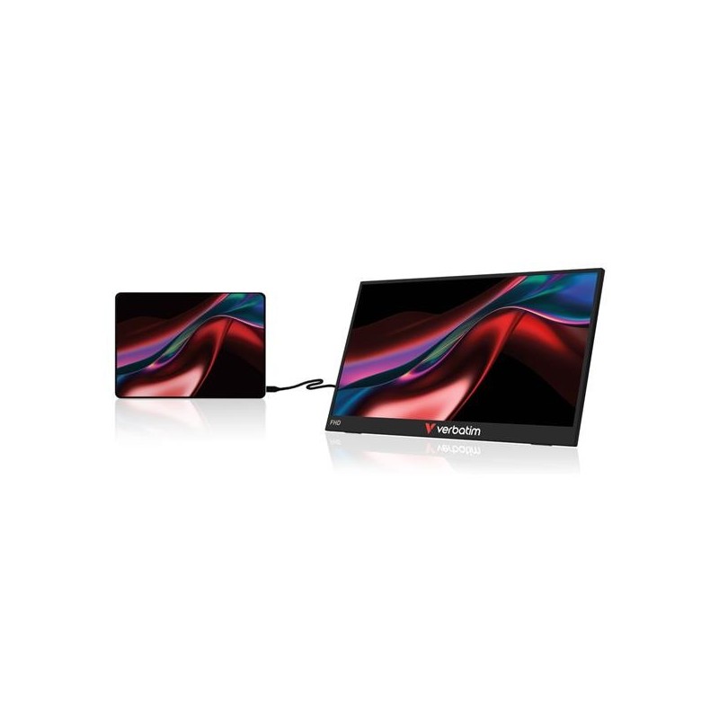 Monitor Portátil Táctil Verbatim Touch Light 15.6″/ Full HD/ Multimedia/ Negro