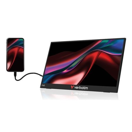 Monitor Portátil Táctil Verbatim Touch Light 15.6″/ Full HD/ Multimedia/ Negro
