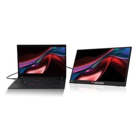 Monitor Portátil Táctil Verbatim Touch Light 15.6″/ Full HD/ Multimedia/ Negro