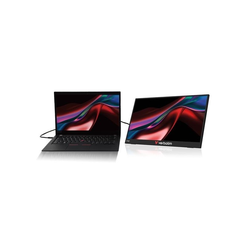 Monitor Portátil Táctil Verbatim Touch Light 15.6″/ Full HD/ Multimedia/ Negro