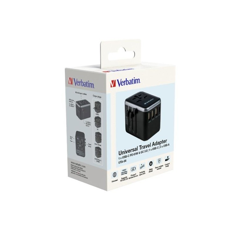 Cargador universal verbatim uta - 04 61w