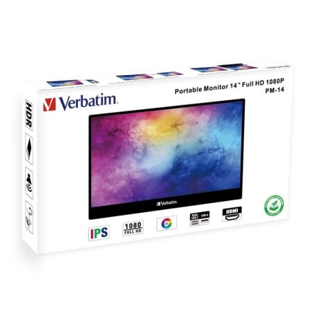 Monitor Portátil Verbatim PM-14 14″/ Full HD/ Multimedia/ Negro