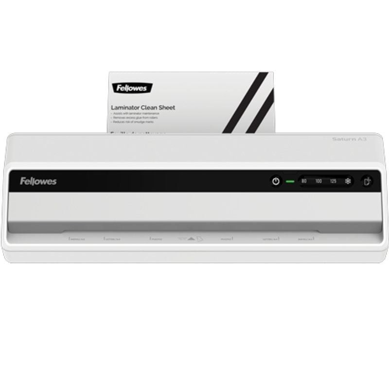 Plastificadora Fellowes Saturn A3/ hasta A3 y 125 Micras/ Blanca