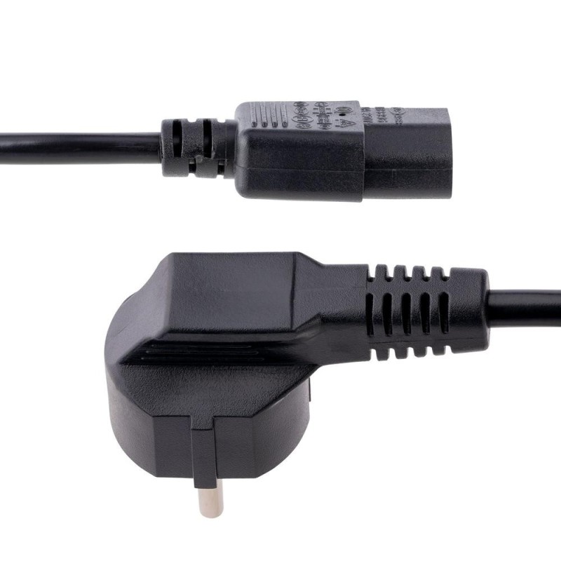 Cable schuko a c13 startech 2m - macho - hembra - negro