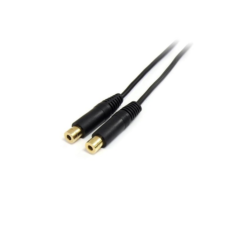 Cable mini jack 3.5mm startech 0.15m - macho - hembra - negro