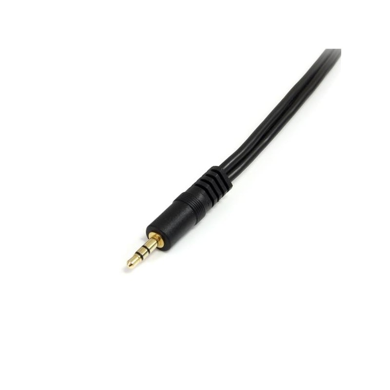 Cable mini jack 3.5mm startech 0.15m - macho - hembra - negro