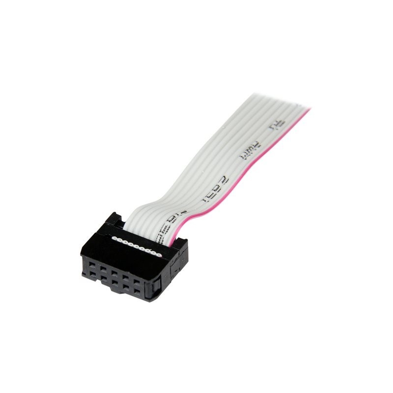 Bracket db9 a idc10 startech 0.41m - macho - hembra - gris
