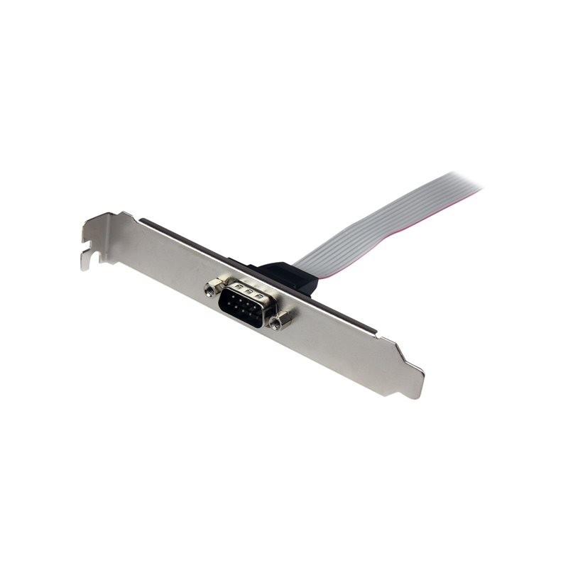 Bracket db9 a idc10 startech 0.41m - macho - hembra - gris