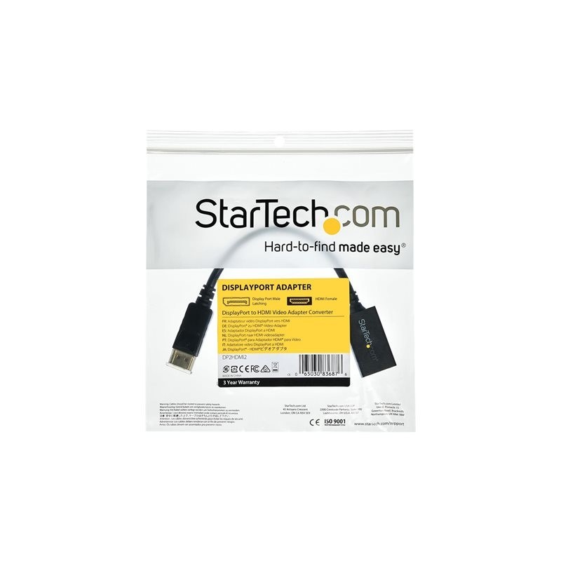 Adaptador displayport a hdmi startech 26.5cm - macho - hembra